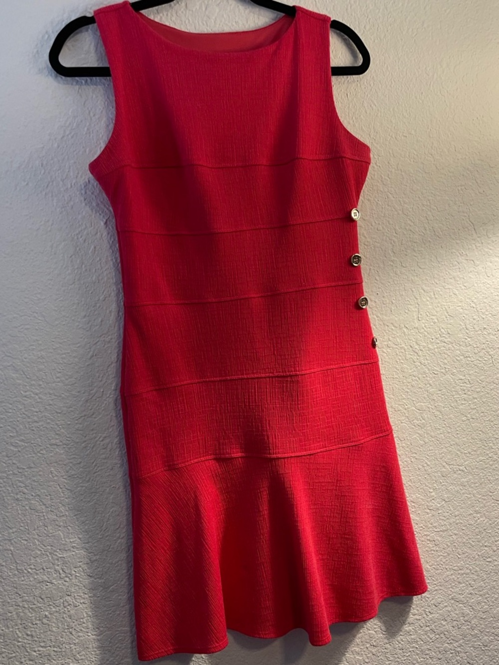 Enfocus Studio Hot Pink Sleeveless Flare Hem Dress